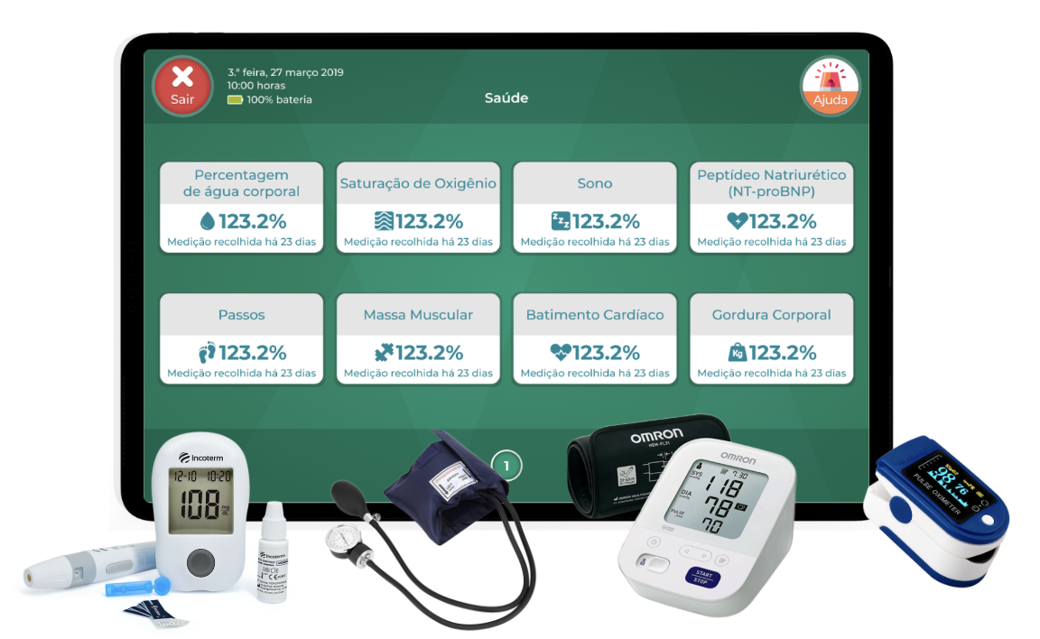 Tablet Sioslife integrado com dispositivos médicos